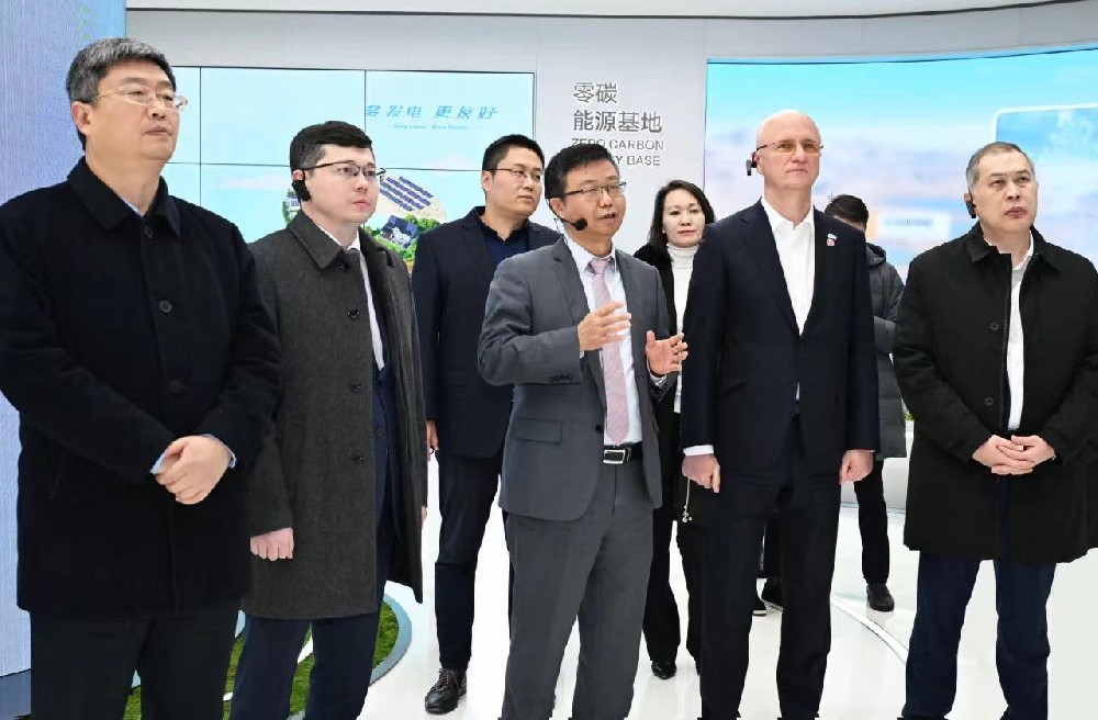 安徽译博翻译负责人陪同哈萨克斯坦第一副总理罗曼·斯克利亚尔访问阳光新能源